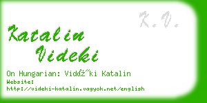 katalin videki business card